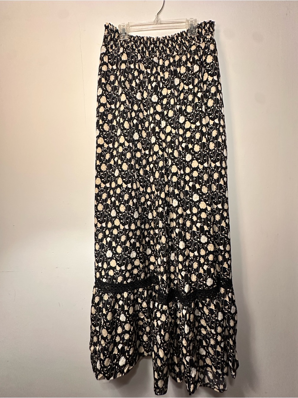 Dark Floral Super Wide Leg Flowy Pants